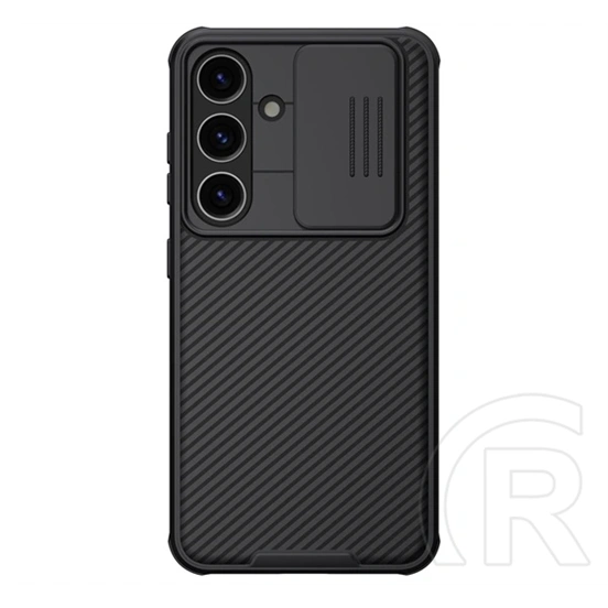 Nillkin Camshield Pro szilikon telefonvédő (ütésállóság, kameravédő, csíkos, prémium minőség, fekete)