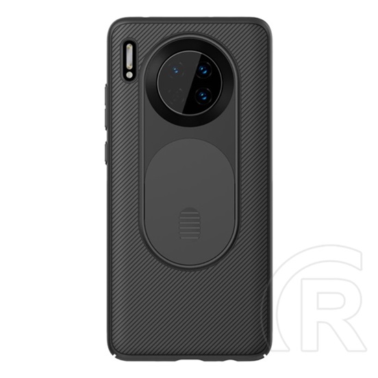 Nillkin Camshield műanyag telefonvédő ( Huawei Mate 30 szilikon keret, közepesen ütésálló, csíkos) fekete