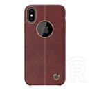 Nillkin Englon Apple iPhone Xs bőr hátlap (barna)