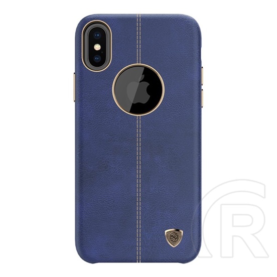 Nillkin Englon Apple iPhone Xs bőr hátlap (kék)