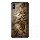Nillkin GEAR védő Apple iPhone XS Max 6.5 szilikon keret (BUMPER, közepesen ütésálló, edzett üveg hátlap) barna