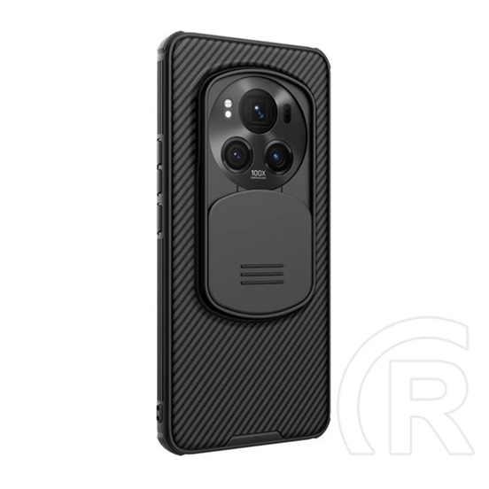 Nillkin Honor Magic6 Pro 5G camshield pro műanyag telefonvédő (szilikon keret, ütésállóság, kameravédő, csíkos) fekete