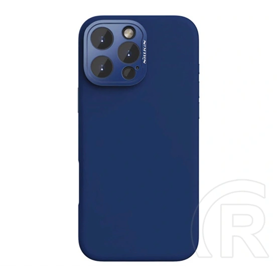 Nillkin Lenswing Magnetic műanyag telefonvédő (matt, mikrofiber plüss belső, kameravédő, MagSafe, sötétkék)