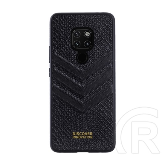 Nillkin PRESTIGE műanyag telefonvédő ( Huawei Mate 20 szilikon keret hátlap, kigyóbőr hatású minta) fekete