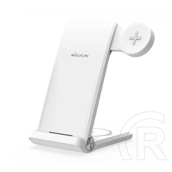 Nillkin Powertrio asztali töltőállvány 3in1 (15w, wireless, Samsung Watch töltő, fehér)