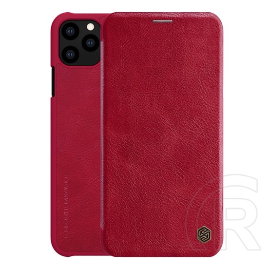 Nillkin QIN Apple iPhone 11 Pro Max tok álló (Flip, oldalra nyíló, bankkártya tartó) piros