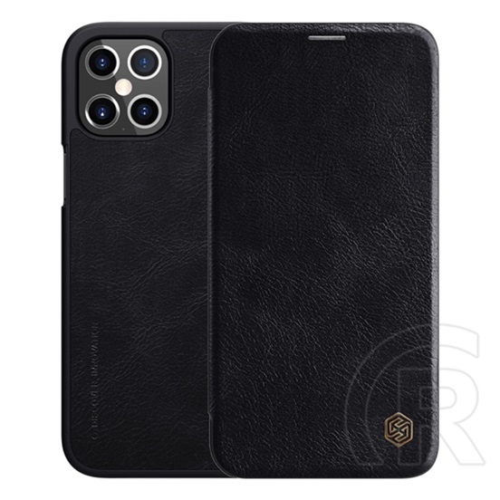 Nillkin QIN Apple iPhone 12 Pro Max tok álló (Flip, oldalra nyíló, bankkártya tartó) fekete