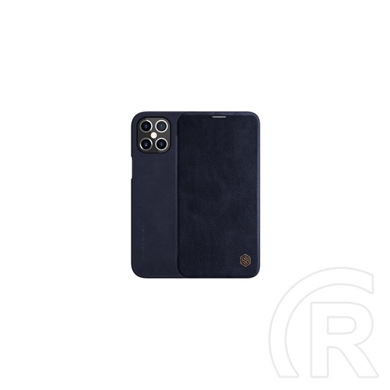 Nillkin QIN Apple iPhone 12 Pro Max tok álló (Flip, oldalra nyíló, bankkártya tartó) sötétkék