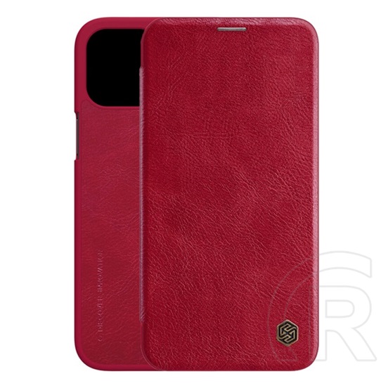 Nillkin QIN Apple iPhone 12 mini tok álló (Flip, oldalra nyíló, bankkártya tartó) piros