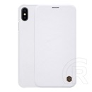 Nillkin QIN Apple iPhone XS Max 6.5 tok álló (Flip, oldalra nyíló, bankkártya tartó) fehér