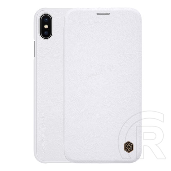 Nillkin QIN Apple iPhone XS Max 6.5 tok álló (Flip, oldalra nyíló, bankkártya tartó) fehér