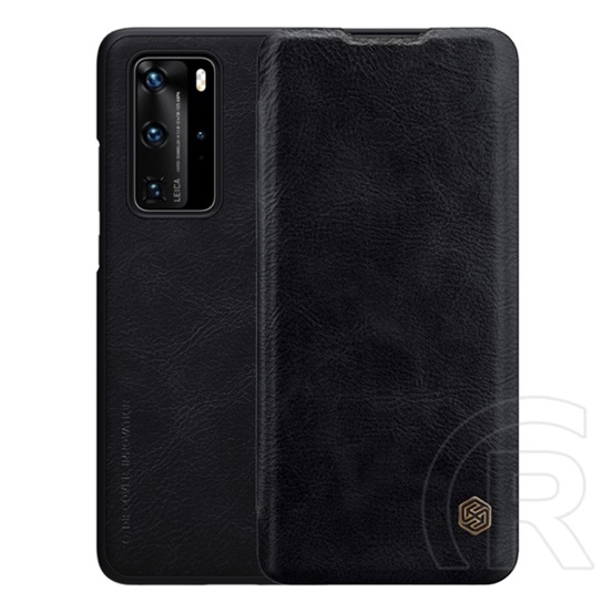 Nillkin QIN Huawei P40 Pro tok álló (Flip, oldalra nyíló, bankkártya tartó) fekete