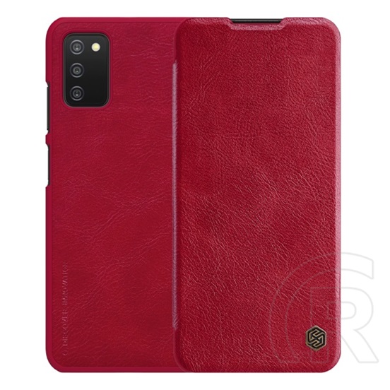 Nillkin QIN Samsung Galaxy A03s (SM-A037F) tok álló (Flip, oldalra nyíló, bankkártya tartó) piros