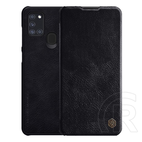 Nillkin QIN Samsung Galaxy A21s (SM-A217F) tok álló (Flip, oldalra nyíló, bankkártya tartó) fekete