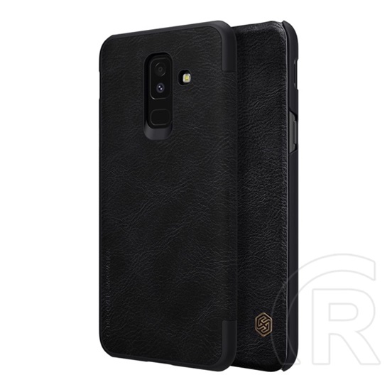 Nillkin QIN Samsung Galaxy A6+ (2018) SM-A605F tok álló (Flip, oldalra nyíló, bankkártya tartó) fekete