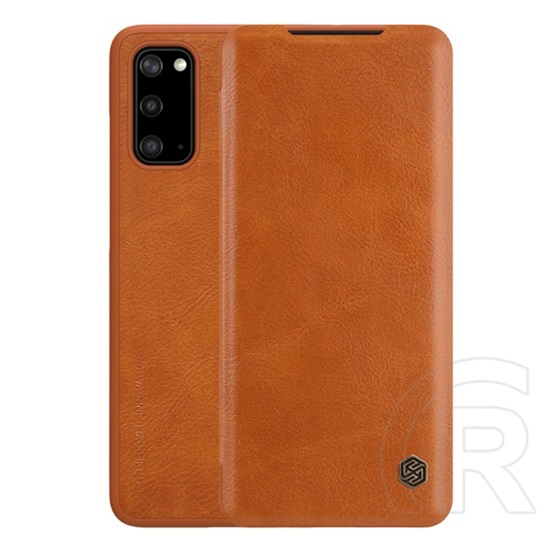 Nillkin QIN Samsung Galaxy S20 (SM-G981U) tok álló (Flip, oldalra nyíló, bankkártya tartó) barna