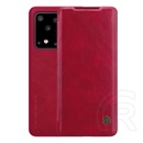 Nillkin QIN Samsung Galaxy S20 Ultra (SM-G988B) tok álló (Flip, oldalra nyíló, bankkártya tartó) piros