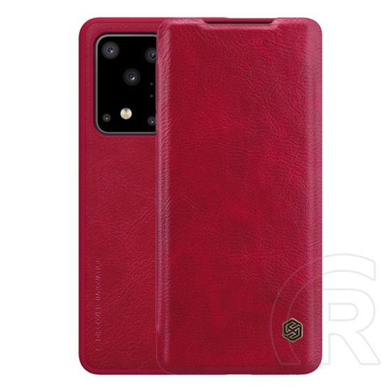 Nillkin QIN Samsung Galaxy S20 Ultra (SM-G988B) tok álló (Flip, oldalra nyíló, bankkártya tartó) piros