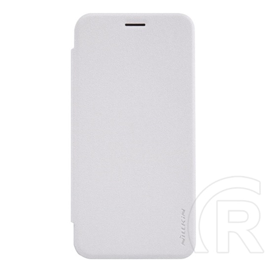 Nillkin SPARKLE Asus Zenfone 2 (ZE500CL) műanyag telefonvédő (mikroszálas bőr hatású Flip, oldalra nyíló) fehér