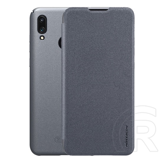 Nillkin SPARKLE Huawei Y7 2019 (Y7 Prime 2019) műanyag védő (mikroszálas bőr hatású Flip, oldalra nyíló) fekete