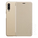 Nillkin SPARKLE Samsung Galaxy A7 (2018) SM-A750F műanyag védő (mikroszálas bőr hatású Flip, oldalra nyíló) arany