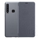 Nillkin SPARKLE Samsung Galaxy A9 (2018) SM-A920 műanyag védő (mikroszálas bőr hatású Flip, oldalra nyíló) fekete