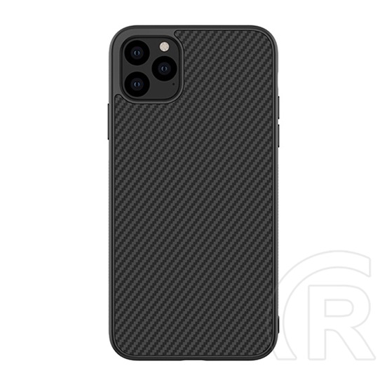 Nillkin SYNTHETIC FIBER Apple iPhone 11 Pro Max műanyag telefonvédő (környezetbarát, karbon minta) fekete