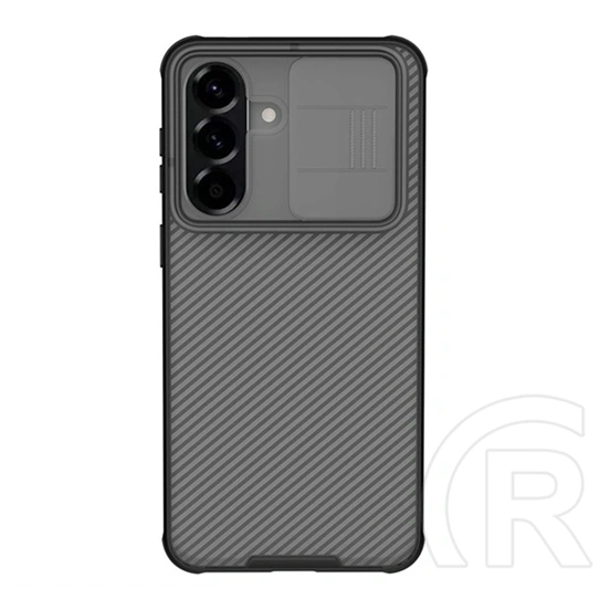 Nillkin Samsung A57 5G camshield pro szilikon telefonvédő (ütésállóság, kameravédő, csíkos) átlátszó/fekete