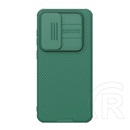 Nillkin Samsung Galaxy S24 FE (SM-S721) camshield pro szilikon telefonvédő (ütésállóság, kameravédő, csíkos) sötétzöld