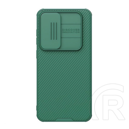 Nillkin Samsung Galaxy S24 FE (SM-S721) camshield pro szilikon telefonvédő (ütésállóság, kameravédő, csíkos) sötétzöld