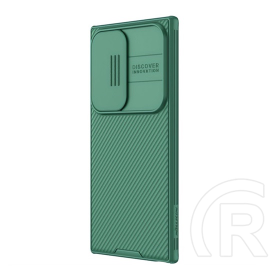 Nillkin Samsung Galaxy S25 Ultra (SM-S938) camshield pro szilikon telefonvédő (ütésálló, kameravédő, csíkos) sötétzöld