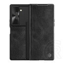 Nillkin Samsung Galaxy Z Fold6 (SM-F956) qin prop tok álló, bőr hatású (flip, kártyazseb, kameravédő, kitámasztó) fekete