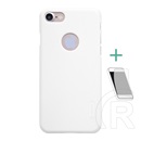 Nillkin Super Frosted Apple iPhone 8 4.7 műanyag telefonvédő (gumírozott,  logo kivágás + képernyővédő fólia) fehér