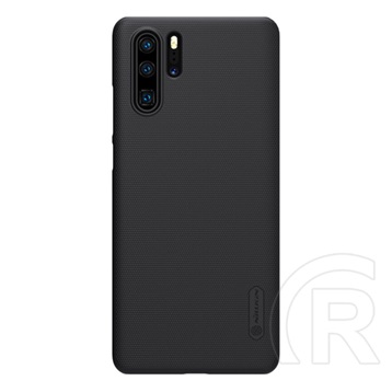Nillkin Super Frosted Huawei P30 Pro műanyag telefonvédő (gumírozott, érdes felület + asztali tartó) fekete
