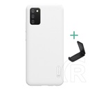 Nillkin Super Frosted Samsung Galaxy A02s (SM-A025F) műanyag védő (gumírozott, érdes felület + asztali tartó) fehér