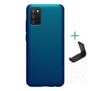Nillkin Super Frosted Samsung Galaxy A02s (SM-A025F) műanyag védő (gumírozott, érdes felület + asztali tartó) sötétkék