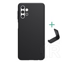 Nillkin Super Frosted Samsung Galaxy A32 (SM-A326) műanyag telefonvédő (gumírozott, érdes felület + asztali tartó) feket