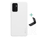 Nillkin Super Frosted Samsung Galaxy A72 4G (SM-A725F) műanyag védő (gumírozott, érdes felület + asztali tartó) fehér