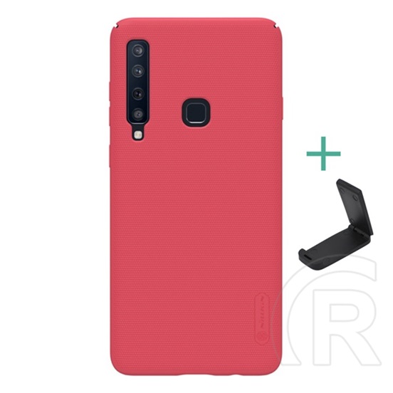 Nillkin Super Frosted Samsung Galaxy A9 (2018) SM-A920 műanyag védő (gumírozott, érdes felület + asztali tartó) piros
