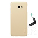 Nillkin Super Frosted Samsung Galaxy J4 Plus (SM-J415F) műanyag védő (gumírozott, érdes felület + asztali tartó) arany