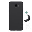 Nillkin Super Frosted Samsung Galaxy J6 Plus (SM-J610F) műanyag védő (gumírozott, érdes felület + asztali tartó) fekete
