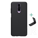 Nillkin Super Frosted Xiaomi Redmi K30 / K30 5G műanyag telefonvédő (gumírozott, érdes felület + asztali tartó) fekete