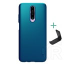Nillkin Super Frosted Xiaomi Redmi K30 / K30 5G műanyag telefonvédő (gumírozott, érdes felület + asztali tartó) sötétkék