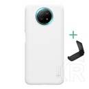 Nillkin Super Frosted Xiaomi Redmi Note 9 5G műanyag telefonvédő (gumírozott, érdes felület + asztali tartó) fehér