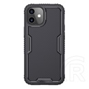 Nillkin TACTICS Apple iPhone 12 mini szilikon telefonvédő (műanyag belső, közepesen ütésálló, rács minta) fekete