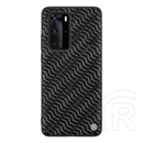 Nillkin TWINKLE Huawei P40 Pro szilikon védő (közepesen ütésálló, műanyag hátlap, környezetbarát, csillogó) ezüst