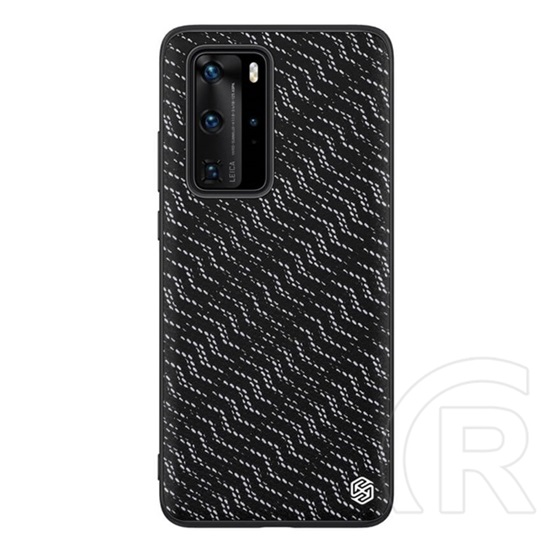 Nillkin TWINKLE Huawei P40 Pro szilikon védő (közepesen ütésálló, műanyag hátlap, környezetbarát, csillogó) ezüst