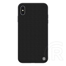 Nillkin Textured műanyag telefonvédő ( közepesen ütésálló, Apple iPhone XS Max 6.5 szilikon keret, 3D minta) fekete