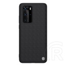 Nillkin Textured műanyag telefonvédő ( közepesen ütésálló, Huawei P40 Pro szilikon keret, 3D minta) fekete