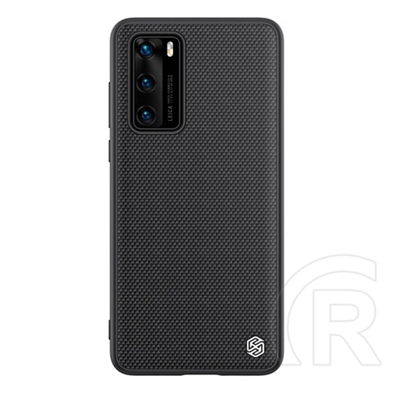 Nillkin Textured műanyag telefonvédő ( közepesen ütésálló, Huawei P40 szilikon keret, 3D minta) fekete
